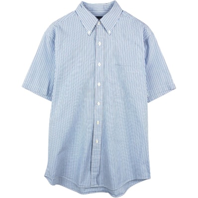 古着 ブルックスブラザーズ Brooks Brothers Est.1818 半袖 ボタンダウン ストライプシャツ メンズM相当/eaa674107