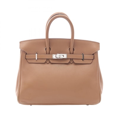 エルメス HERMES バーキン25 ハンドバッグ バッグ レザー カーフ(牛革) ヴォースイフト ヴォースイフト プシエール □L刻印(2008年製造) レディース ブラウン系 【中古】