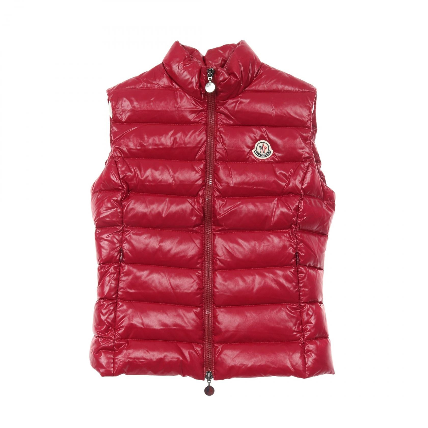 モンクレール MONCLER GHANY ガーニー ダウンベスト 衣料品 アウター ナイロン レディース レッド系 68950 48301 【中古】
