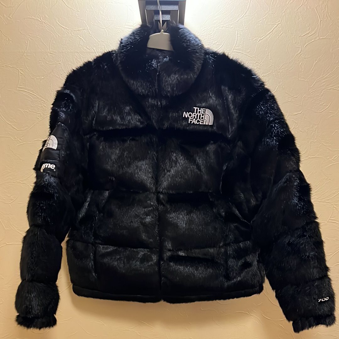Supreme x The North Face Faux Fur Nuptse Jacket "Black"