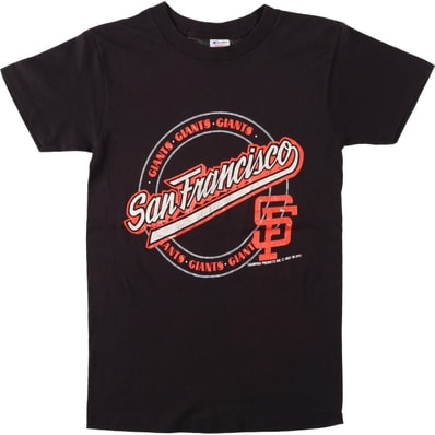 古着 80年代 チャンピオン Champion トリコタグ MLB SAN FRANCISCO GIANTS サンフランシスコジャイアンツ ロゴTシャツ USA製 レディースS相当 ヴィンテージ/eaa641950