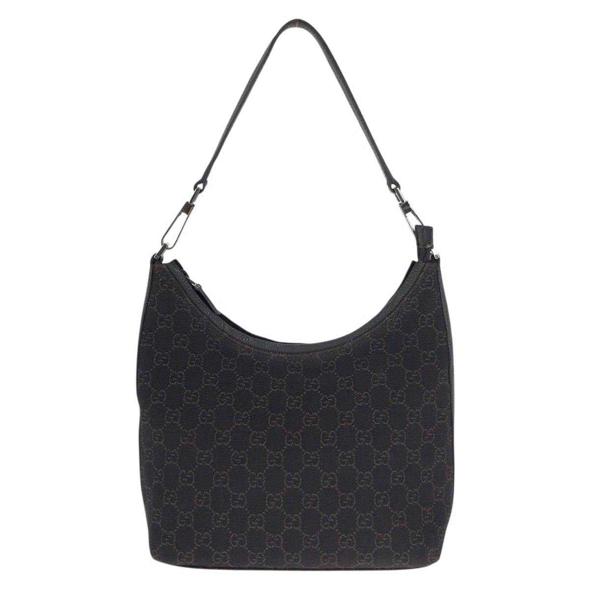 GUCCI グッチ ホーボー ブラウン ダークブラウン シルバー金具 GGキャンバス レザー/ ショルダーバッグ ワンショルダー 600961 【中古】