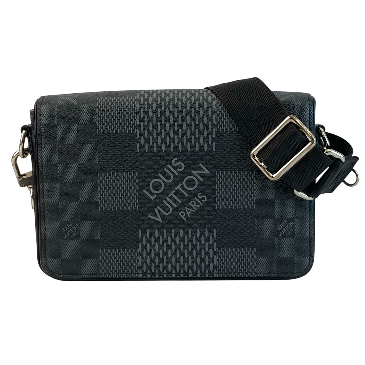 LOUIS VUITTON ルイ・ヴィトン ステュディオ メッセンジャー ダミエグラフィット 3D ショルダーバッグ N50013 ダミエグラフィットキャンバス ブラック  メンズ【中古】