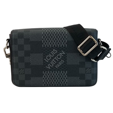 LOUIS VUITTON ルイ・ヴィトン ステュディオ メッセンジャー ダミエグラフィット 3D ショルダーバッグ N50013 ダミエグラフィットキャンバス ブラック メンズ【中古】