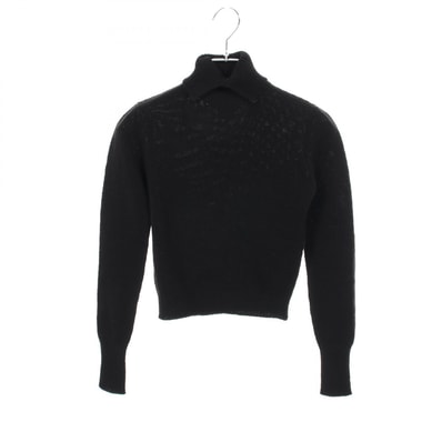 プラダ PRADA タートルネック ニット 衣料品 トップス ウール レディース ブラック系 【中古】