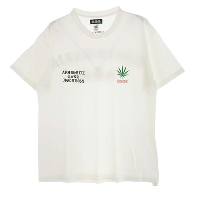 WACKO MARIA ワコマリア Tシャツ 24SS 舐達麻 HIGHTIMES CREW NECK T-SHIRT クルーネック 半袖 Tシャツ ブラック ホワイト系 L【中古】