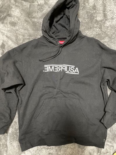 Supreme USA Hooded Sweatshirt "Black"