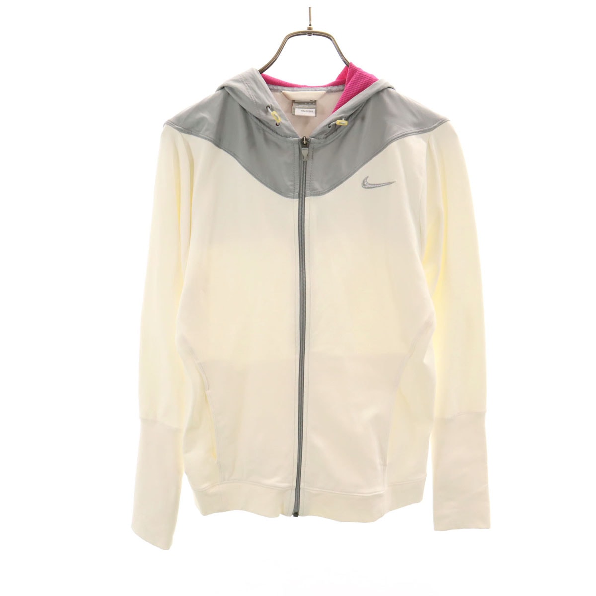 NIKE ナイキ 長袖 ジップパーカー L アイボリー