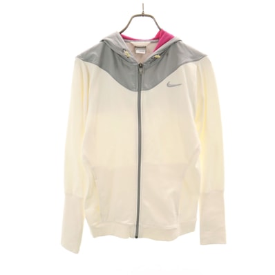 NIKE ナイキ 長袖 ジップパーカー L アイボリー