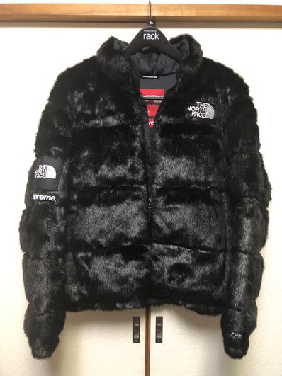 Supreme x The North Face Faux Fur Nuptse Jacket "Black"