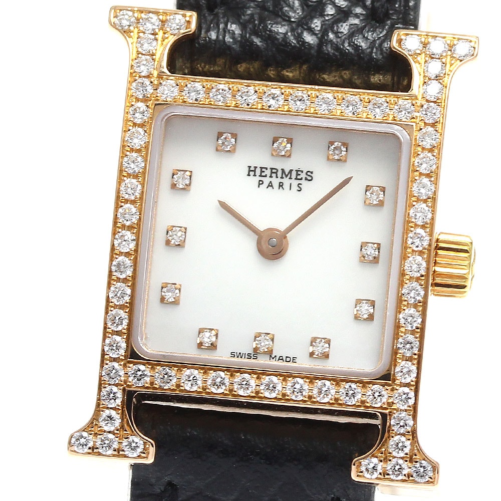 ☆良品 エルメス Hウォッチ ミニ HH1.171 レディース 【中古】