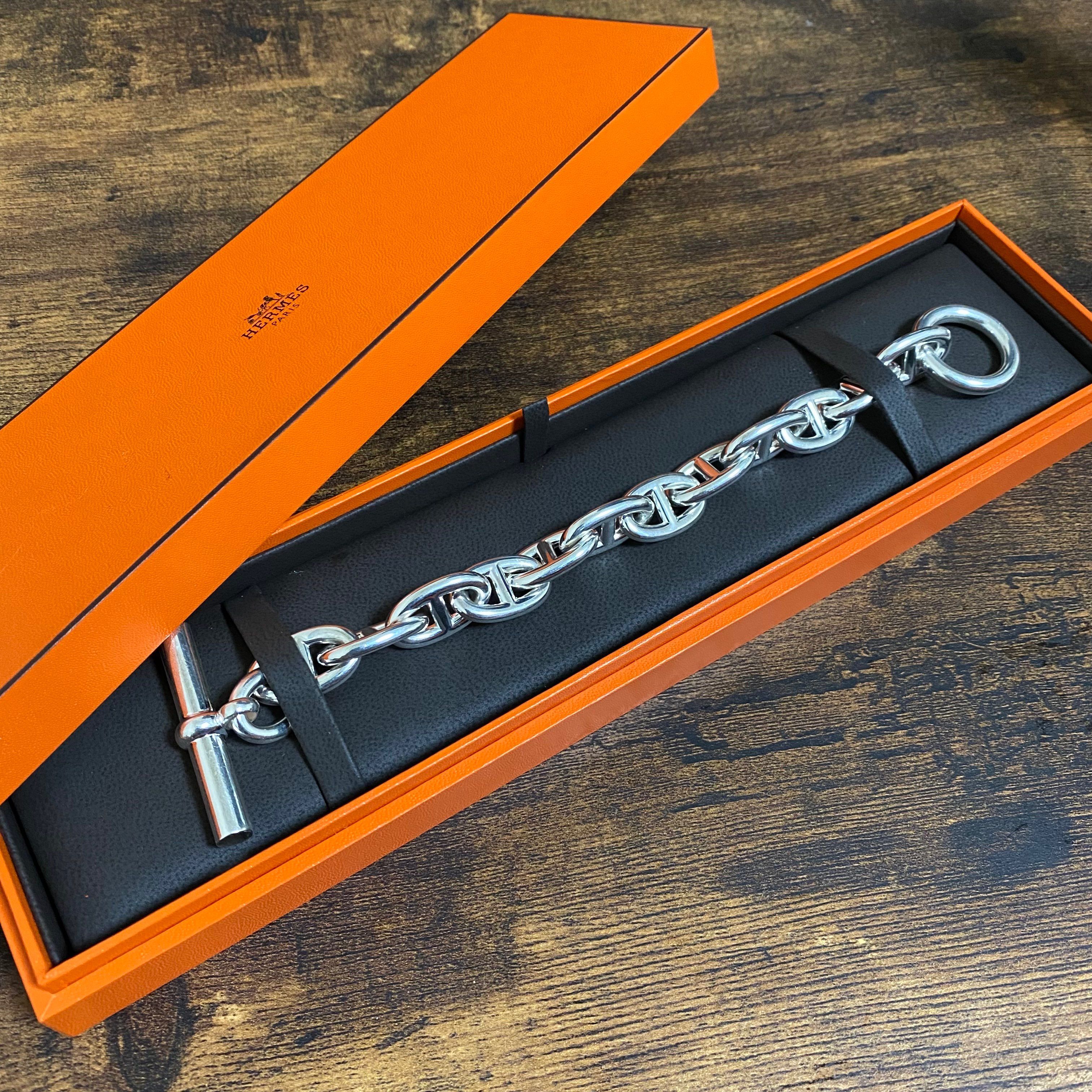 Hermes Chaine D'ancre TGM Bracelet "Silver"