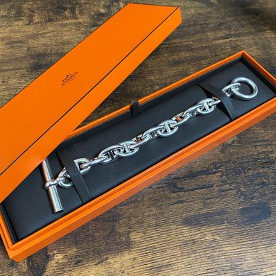 Hermes Chaine D'ancre TGM Bracelet "Silver"