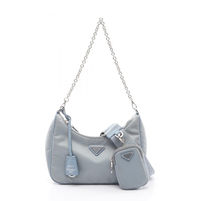 プラダ PRADA Re-Edition 2005 2WAY ショルダーバッグ バッグ ナイロン レディース ブルー系 1BH204 【中古】