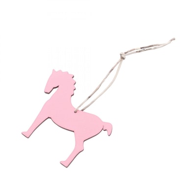 エルメス HERMES プティアッシュ シュバルホース チャーム アクセサリー ヴォーエプソン / トゴ ヴォーエプソン ピンク レディース ピンク系 / レッド系 【中古】