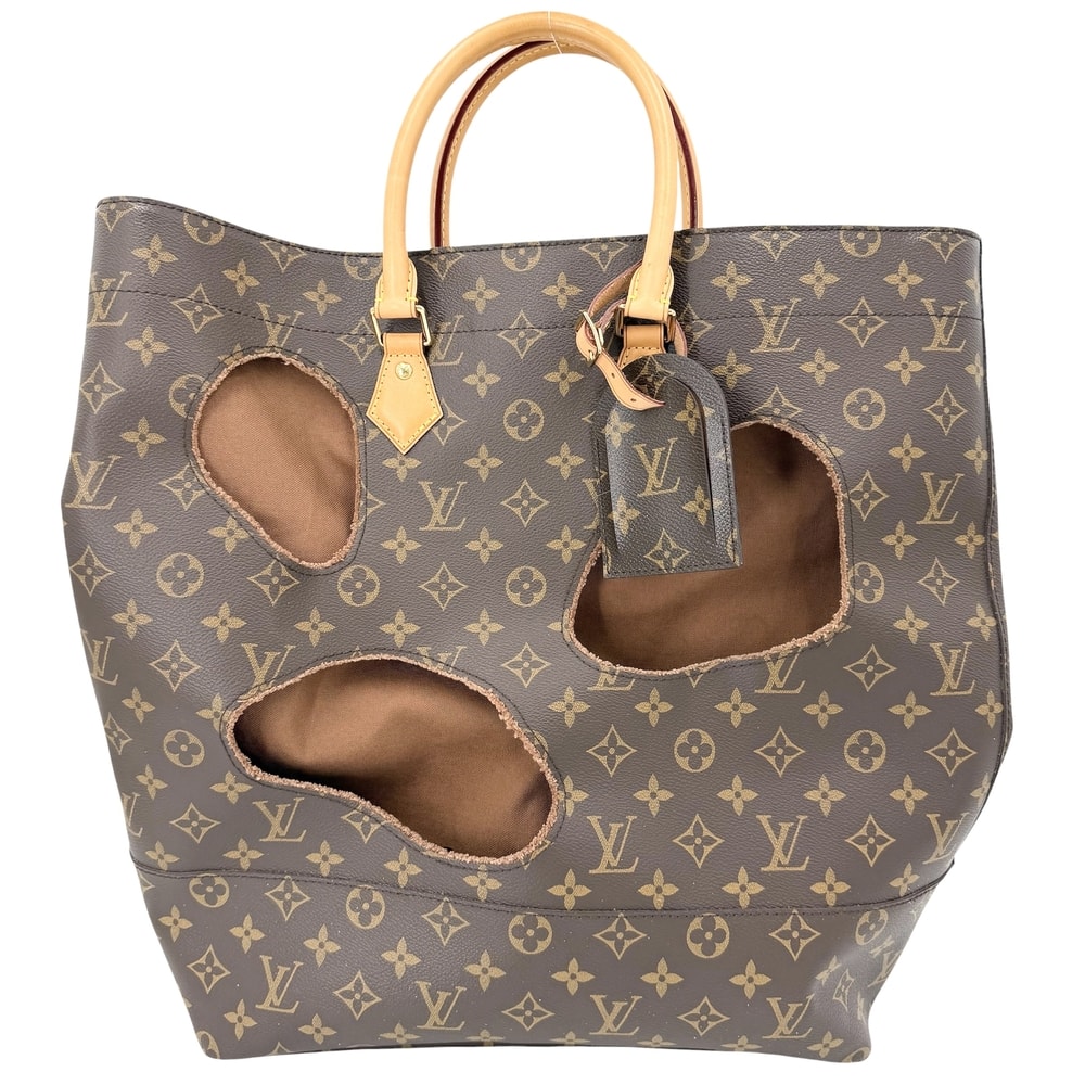 LOUIS VUITTON ルイヴィトン トートバッグ ウィズホールズ モノグラム 川久保玲コラボ M40279 モノグラムキャンバス ブラウン 茶 ゴールド金具 レディース【中古品】