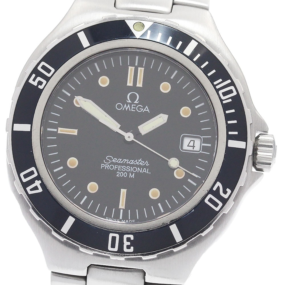 オメガ シーマスター200m デイト  クォーツ メンズ 【中古】