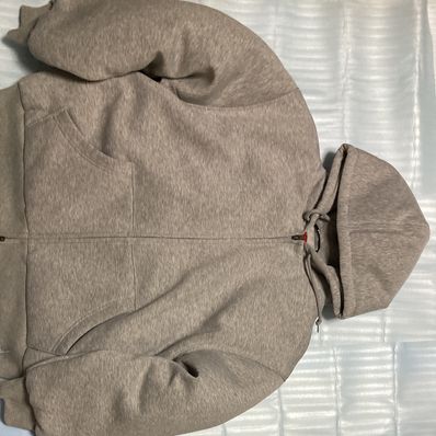 Supreme x The North Face Down Filled Zip Up Hooded Sweatshirt "Heather Grey"