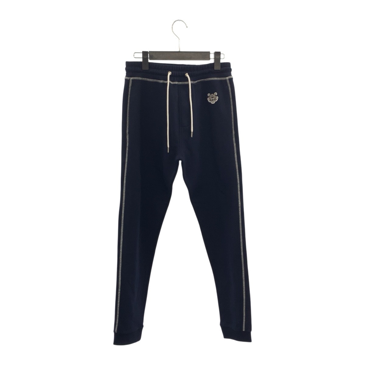 新品未使用 KENZO ケンゾー Tiger Crest Cuffed サイズS ネイビー ホワイト コットン スウェットパンツ 503984 【中古】