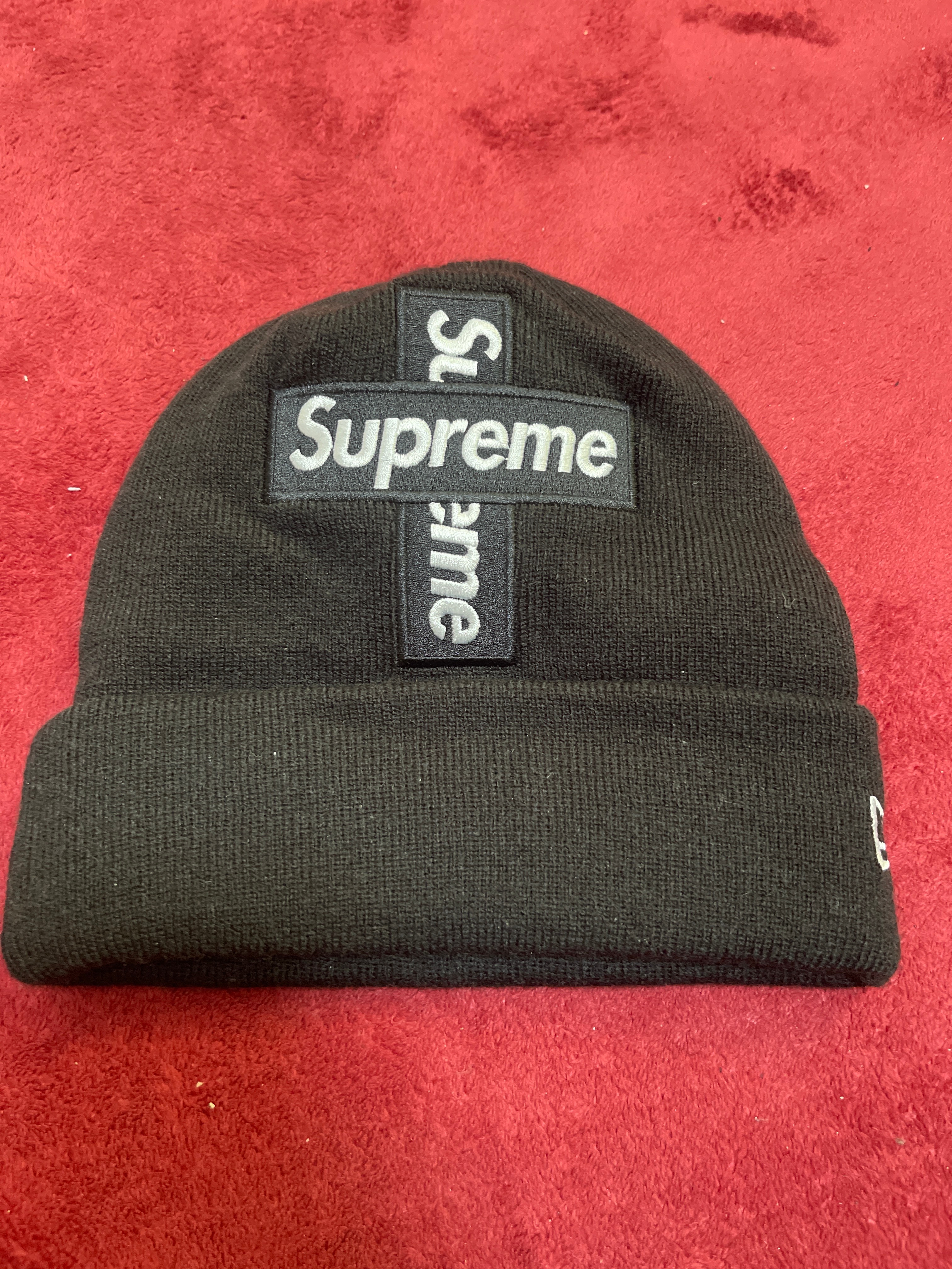 Supreme New Era® Cross Box Logo Beanie "Black"