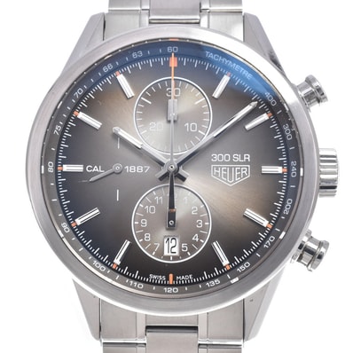 タグホイヤー TAG HEUER CAR2112FC6267 カレラ 300SLR クロノグラフ ブラウン 自動巻き メンズ 良品 腕時計 P#148893
