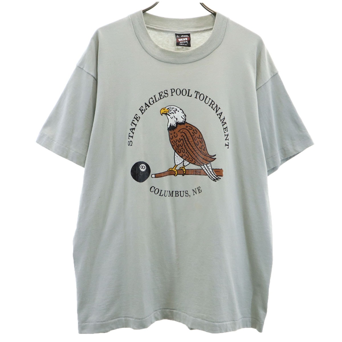 FRUIT OF THE LOOM BEST フルーツオブザルーム ベスト 90s USA製 オールド 半袖 Tシャツ L グレー シングルステッチ