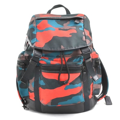 コーチ COACH リュック ナイロン/レザー マルチカラー メンズ【中古】 r11261a