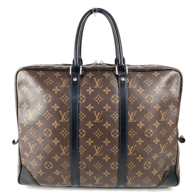 ルイヴィトン LOUIS VUITTON ポルトドキュマン・ヴォワヤージュ PDV M40225 モノグラムマカサー カバン トートバッグ ビジネスバッグ モノグラムマカサーキャンバス ブラウン