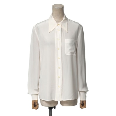 ■美品■MIUMIU ミュウミュウ 長袖シャツ サイズ40 総シルク ブラウス ブランド古着【中古】20260420/RA9101