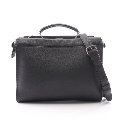 フェンディ FENDI ピーカブー フィット セレリア 2WAY ビジネスバッグ バッグ レザー メンズ ブラック系 【中古】