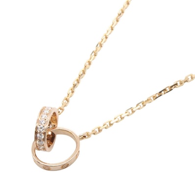 カルティエ CARTIER ベビーラブ ネックレス ダイヤ ネックレス ジュエリー K18PG(ピンクゴールド) ダイヤモンド レディース ゴールド系 / クリア系 B7013900 【中古】