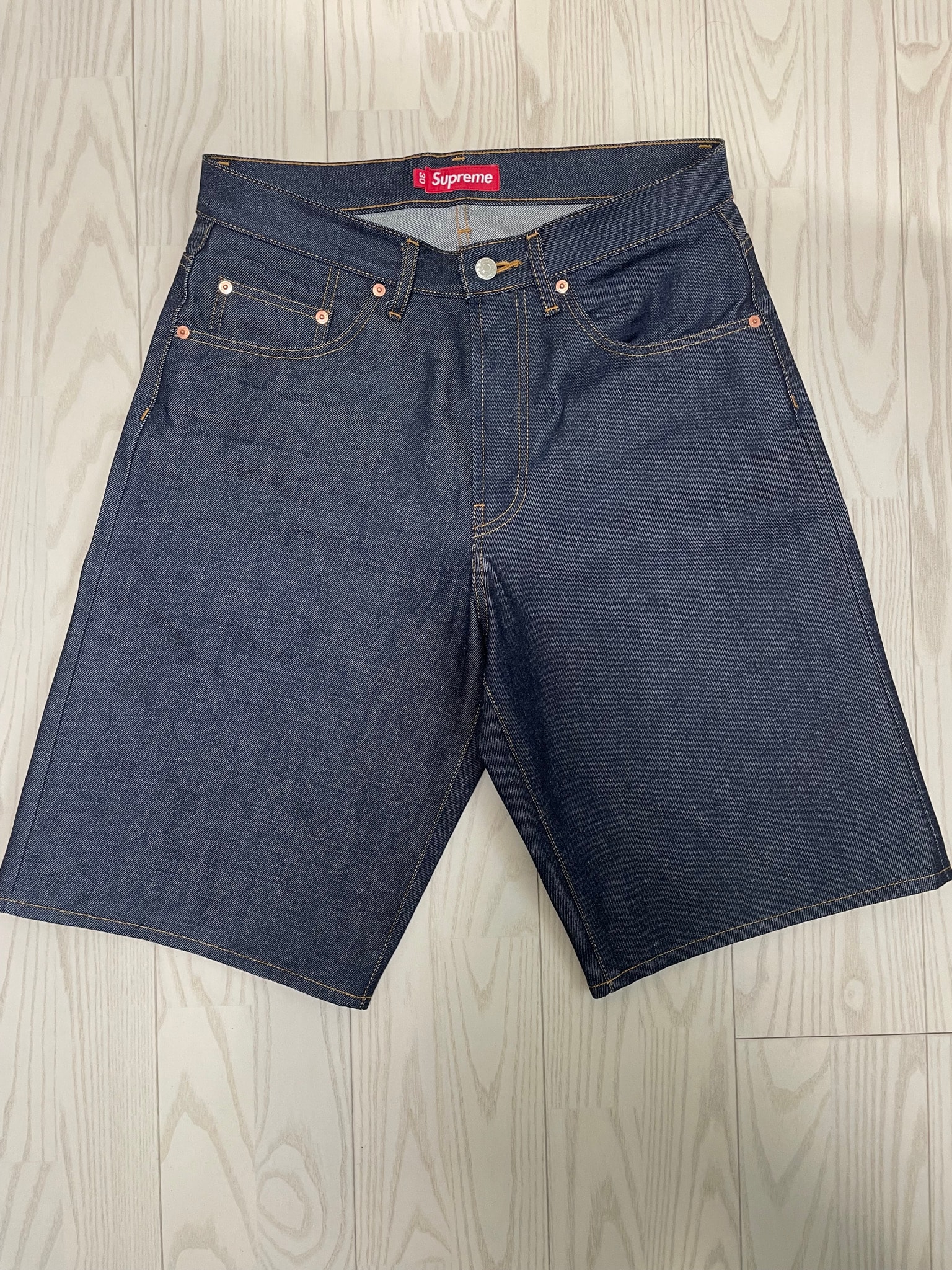 Supreme Baggy Selvedge Denim Short (26SS) "Rigid Indigo"