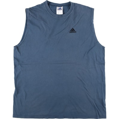 古着 アディダス adidas ノースリーブ ワンポイントロゴTシャツ メンズXL相当/eaa626080