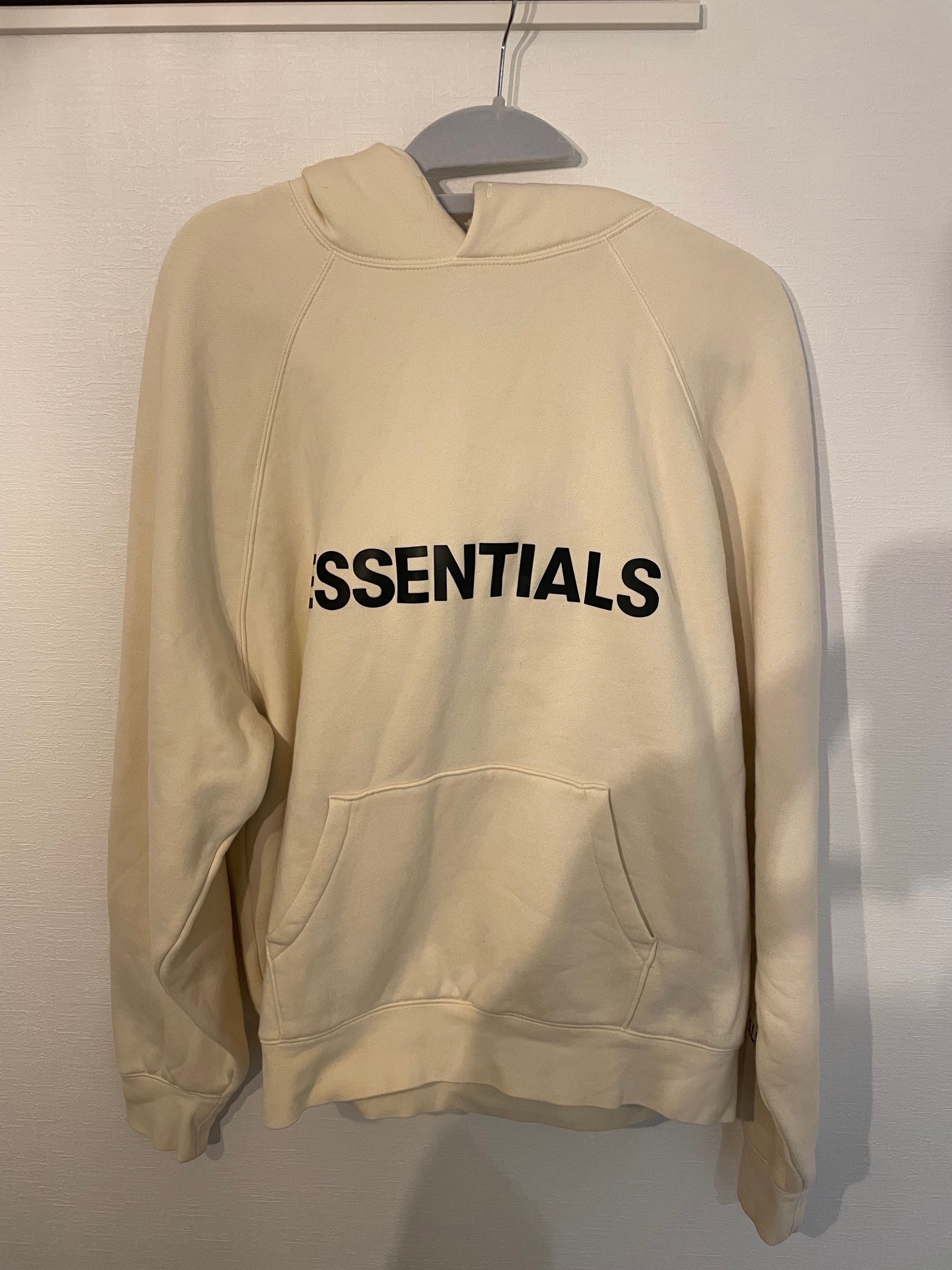 FEAR OF GOD ESSENTIALS 3D Silicon Applique Pullover Hoodie "Butter Cream"