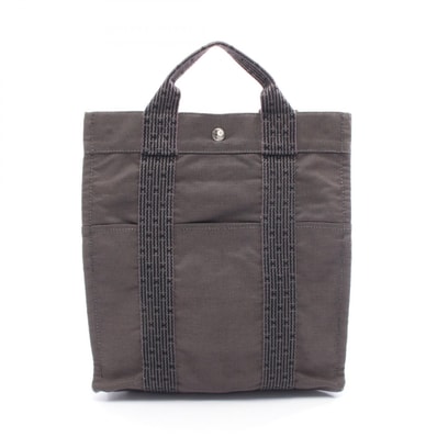 エルメス HERMES エールライン アドMM リュックサック バックパック バッグ ナイロンキャンバス メンズ レディース グレー系 【中古】