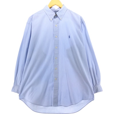 古着 ラルフローレン Ralph Lauren YARMOUTH 長袖 ボタンダウンストライプシャツ メンズXL相当/eaa540754