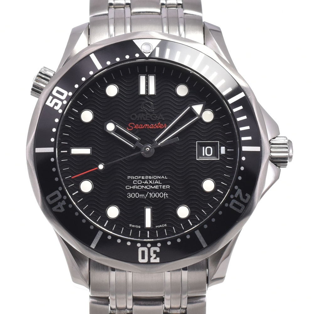 オメガ OMEGA 212.30.41.20.01.002 シーマスター コーアクシャル デイト ブラック 自動巻き メンズ 美品 保証書付き 腕時計 M#151038