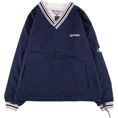 古着 90~00年代 チャンピオン Champion Vネック ナイロンプルオーバー メンズXL相当/eaa581584