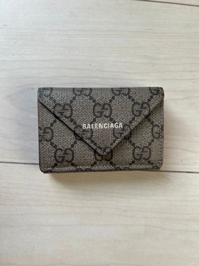 GUCCI x BALENCIAGA The Hacker Papier Mini Wallet "Beige"