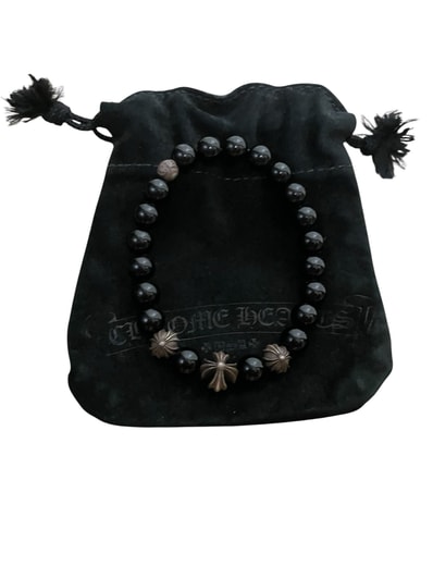 Chrome Hearts 8mm V13 Beads Bracelet "Black/Silver"