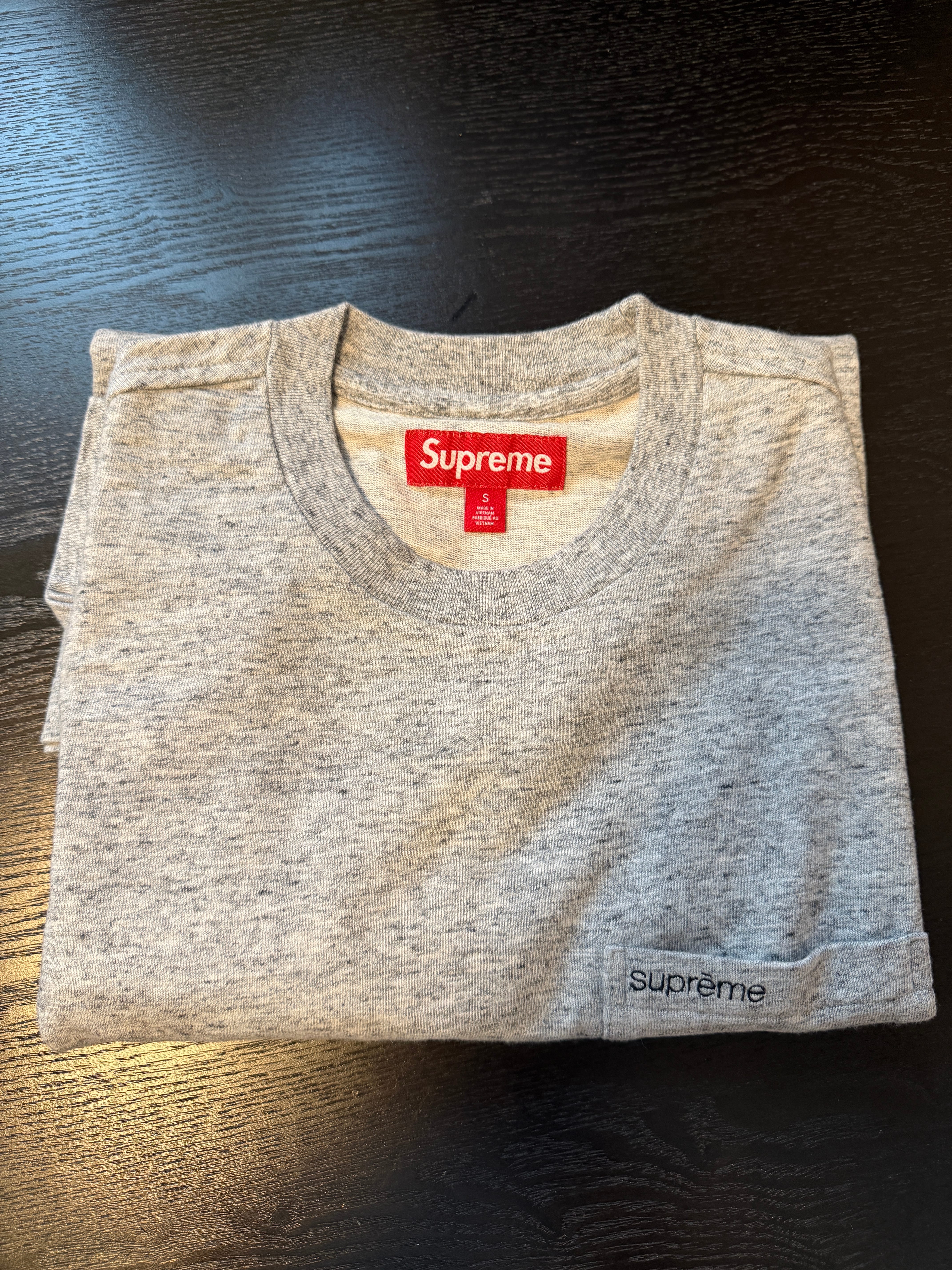 Supreme S/S Pocket Tee "Heather Grey"