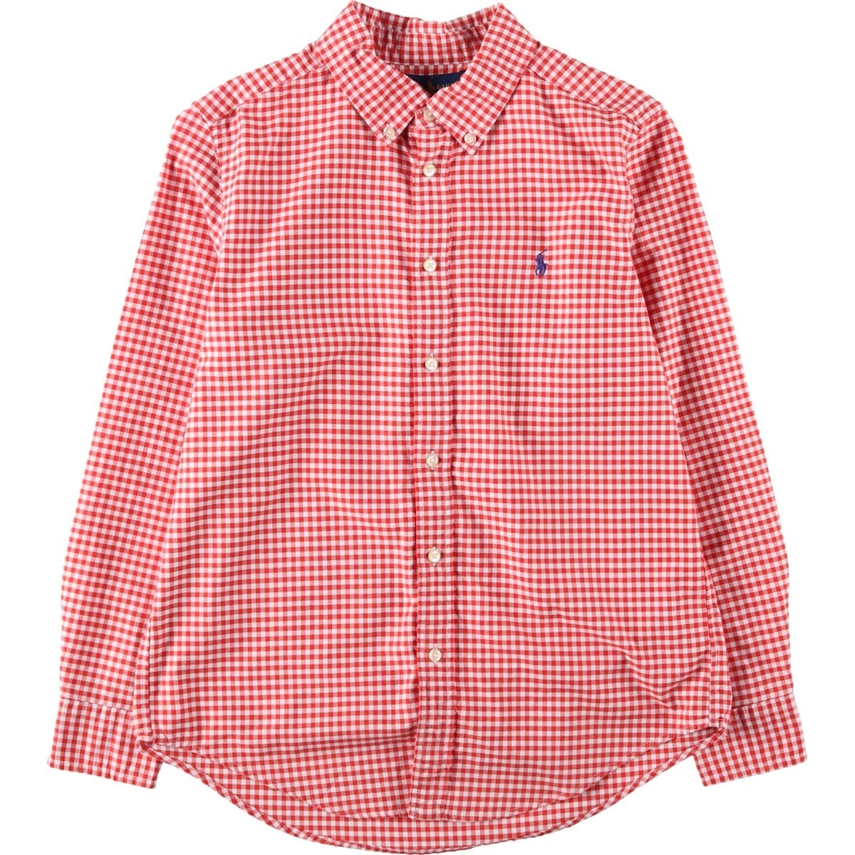 古着 ラルフローレン Ralph Lauren ギンガムチェック 長袖 ボタンダウンチェックシャツ レディースL相当/eaa620534
