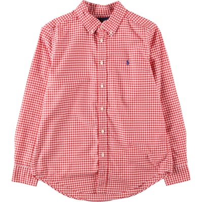 古着 ラルフローレン Ralph Lauren ギンガムチェック 長袖 ボタンダウンチェックシャツ レディースL相当/eaa620534