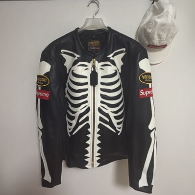 Supreme x Vanson Leather Bones Jacket "Black"