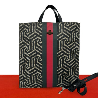 GUCCI グッチ GGカレイド シェリーライン ビー レザー ポリウレタン ショルダーバッグ ブラック
19956