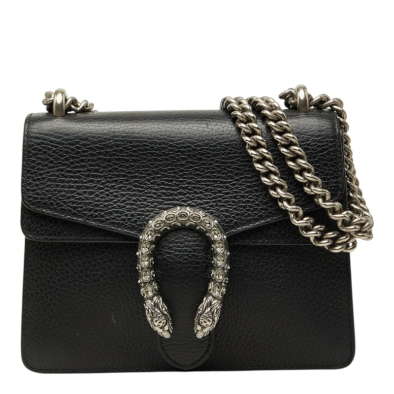 グッチ ディオニュソス チェーン ショルダーバッグ 421970 ベージュ マルチカラー レザー ラインストーン レディース GUCCI 【中古】