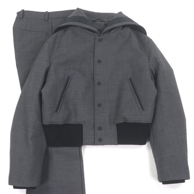 極美品 フェラガモ セットアップ グレー メンズ JKT48/PT46