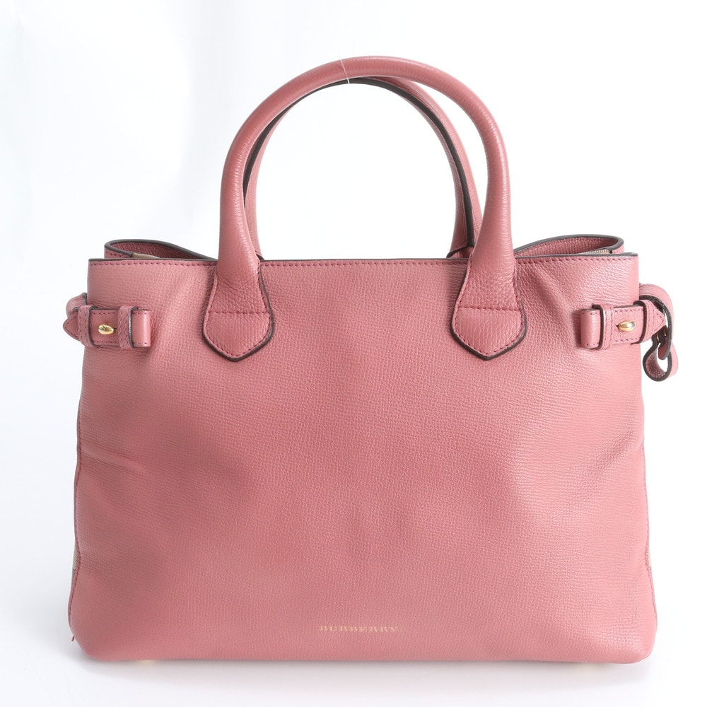 ■美品 バーバリー ノバ チェックハンドバッグ レザー