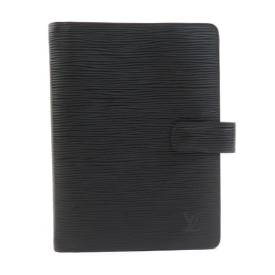 ルイ ヴィトン LOUIS VUITTON 手帳カバー エピ アジェンダMM エピレザー ノワール ユニセックス R20042【中古】 56439a