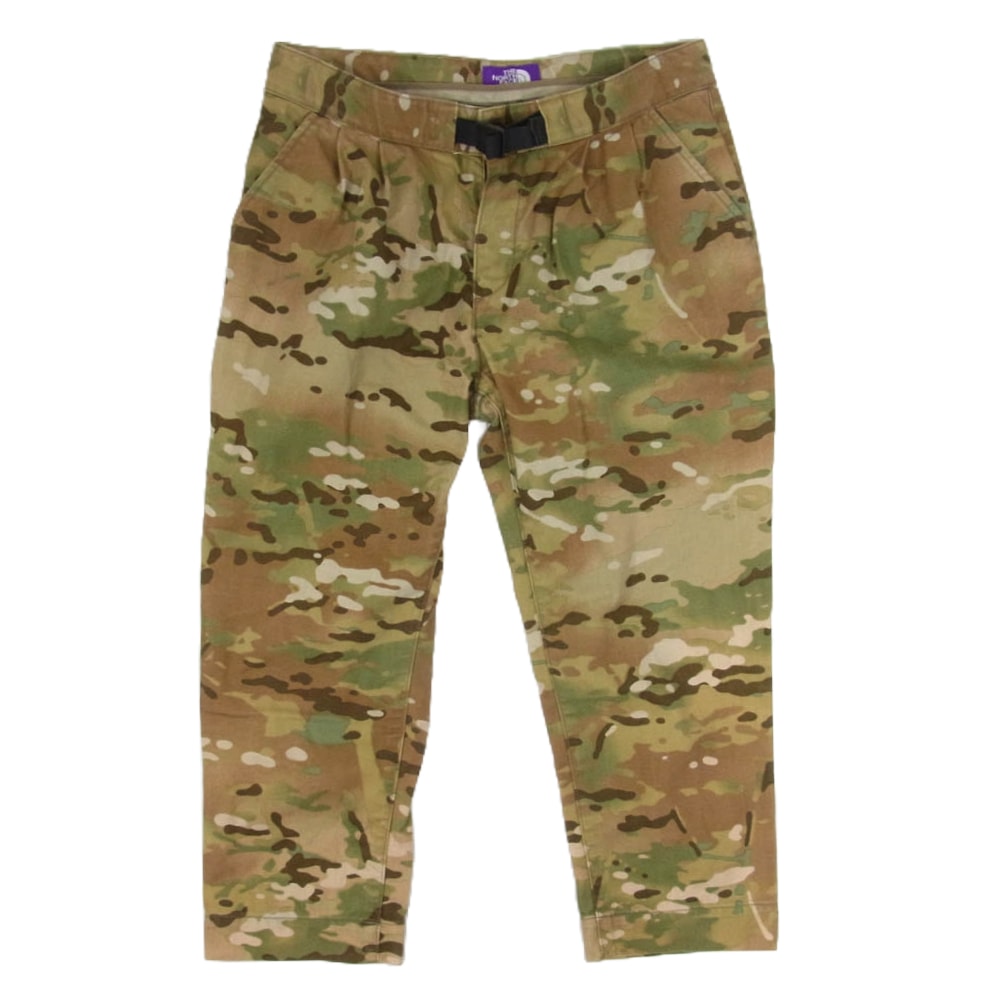 THE NORTH FACE ノースフェイス パンツ NTW5164N PURPLE LABEL コットン カモフラ タック ヘリンボーン パンツ ブラウン系 28【中古】